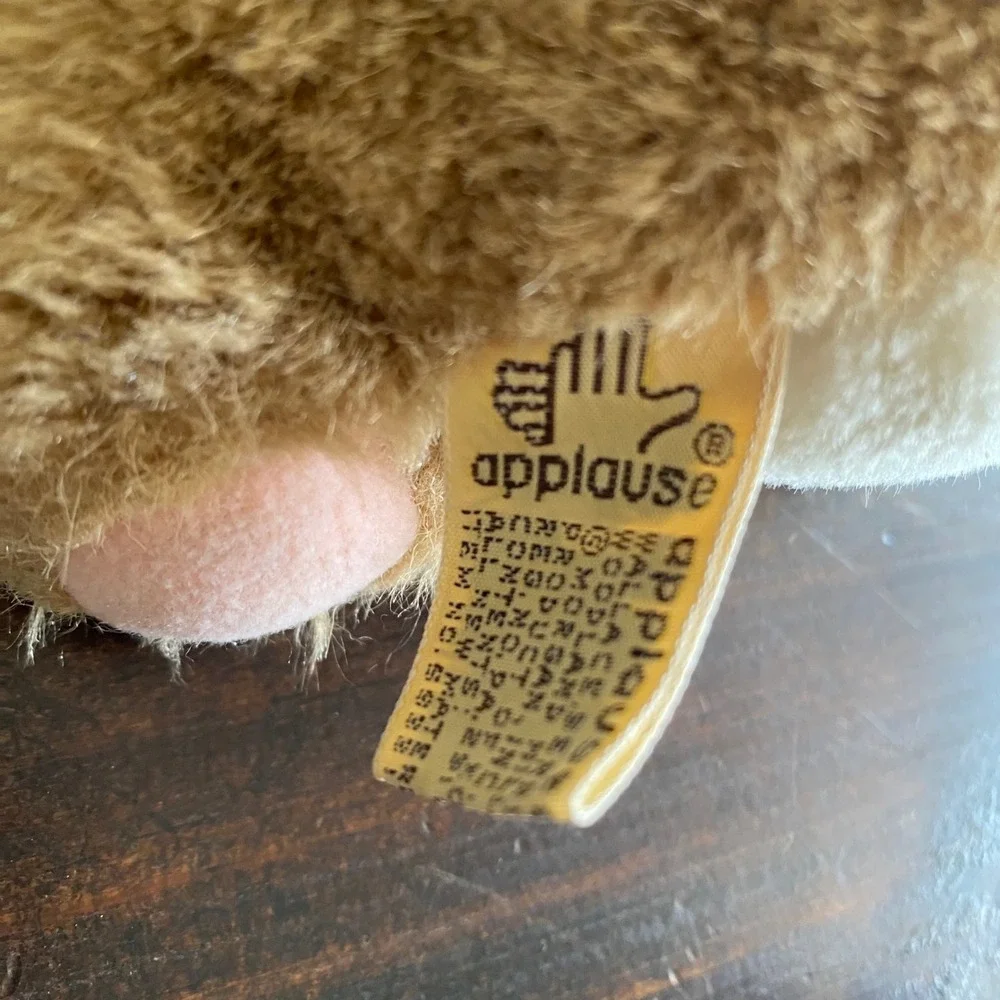 Vintage 1985 Applause Little Beggar Puppy Dog Plush Tan White‎ Floppy 8